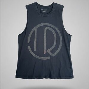 True Religion Charcoal Sleeveless Tee with Logo